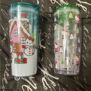 Hello Kitty Christmas set of 2 tumblers